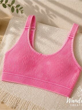 Zenana Ribbed Brami with removable Pads